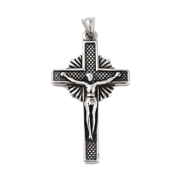 PandaHall Retro 304 Stainless Steel Big Pendants, Cross with Jesus Charm, Antique Silver, 62.5x35x6.5mm, Hole: 5.5x8mm 304 Stainless Steel...
PandaHall Retro 304 Stainless Steel Big Pendants, Cross with Jesus Charm, Antique Silver, 62.5x35x6.5mm, Hole: 5.5x8mm 304 Stainless Steel...