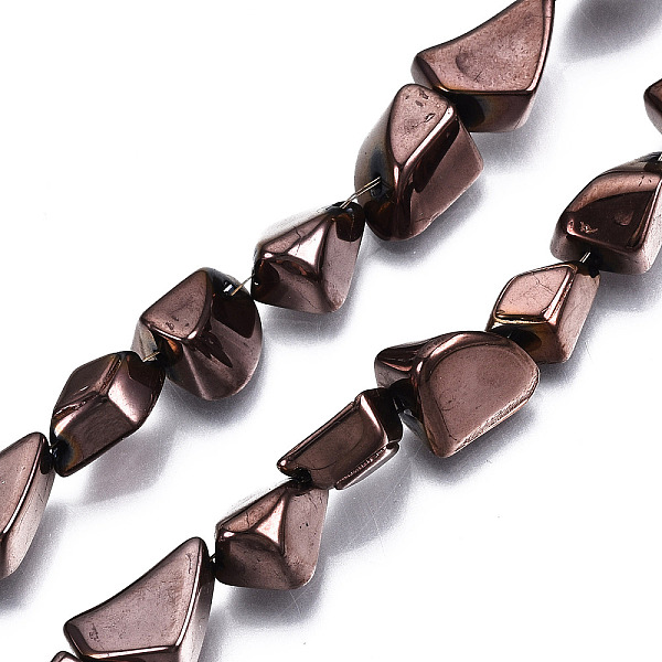 PandaHall Opaque Electroplate Glass Beads Strands, Nuggets, Saddle Brown, 6.5~16.5x5.5~11.5x3.5~9.5mm, Hole: 1.2mm, about 61~70pcs/strand...
PandaHall Opaque Electroplate Glass Beads Strands, Nuggets, Saddle Brown, 6.5~16.5x5.5~11.5x3.5~9.5mm, Hole: 1.2mm, about 61~70pcs/strand...