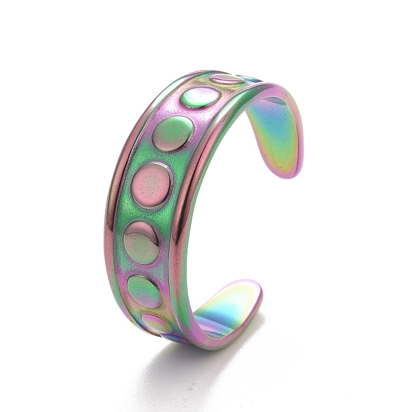 PandaHall Ion Plating(IP) Rainbow Color 304 Stainless Steel Flat Round Pattern Open Cuff Ring for Women, US Size 9(18.9mm) 304 Stainless...
PandaHall Ion Plating(IP) Rainbow Color 304 Stainless Steel Flat Round Pattern Open Cuff Ring for Women, US Size 9(18.9mm) 304 Stainless...