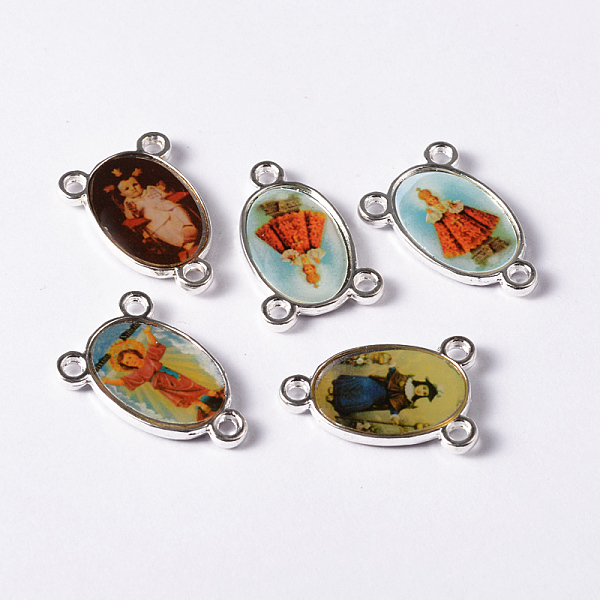 PandaHall Antique Silver Alloy Links, Lead Free and Cadmium Free, Oval, Mixed Color, 22mm long, 15mm wide, 4mm thick, hole: 2mm Alloy Oval..., Multicolor
PandaHall Antique Silver Alloy Links, Lead Free and Cadmium Free, Oval, Mixed Color, 22mm long, 15mm wide, 4mm thick, hole: 2mm Alloy Oval..., Multicolor