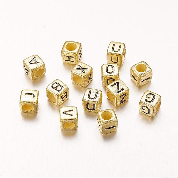 PandaHall Golden Cube Mixed Letters Acrylic Beads for Necklace Making, Horizontal Hole, about 6mm in diameter, hole: 3mm, about 250pcs/50g..., Gold
PandaHall Golden Cube Mixed Letters Acrylic Beads for Necklace Making, Horizontal Hole, about 6mm in diameter, hole: 3mm, about 250pcs/50g..., Gold