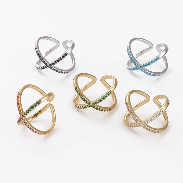 PandaHall Brass Micro Pave Cubic Zirconia Cuff Rings, Open Rings, Criss Cross Rings, Double Rings, X Rings, Long-Lasting Plated, Mixed Color..., Multicolor
PandaHall Brass Micro Pave Cubic Zirconia Cuff Rings, Open Rings, Criss Cross Rings, Double Rings, X Rings, Long-Lasting Plated, Mixed Color..., Multicolor