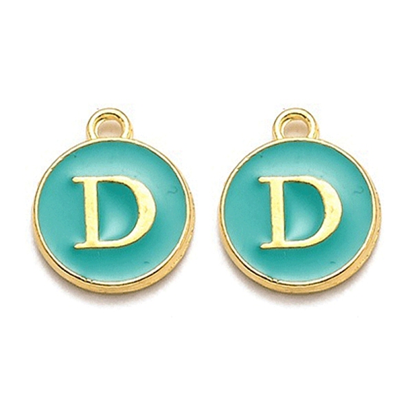 PandaHall Golden Plated Alloy Enamel Charms, Enamelled Sequins, Flat Round with Alphabet, Letter.D, Green, 14x12x2mm, Hole: 1.5mm...
PandaHall Golden Plated Alloy Enamel Charms, Enamelled Sequins, Flat Round with Alphabet, Letter.D, Green, 14x12x2mm, Hole: 1.5mm...