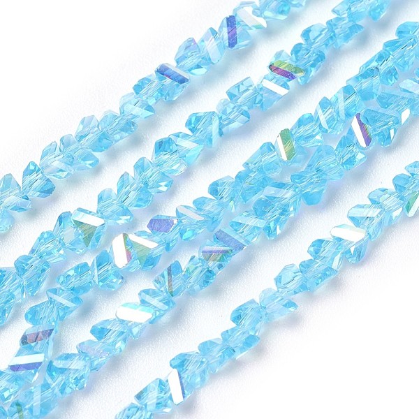 PandaHall Electroplate Glass Bead Strands, AB Color Plated, Faceted, Triangle, Deep Sky Blue, 3~3.5x2~3x2~3mm, Hole: 0.7mm, about...
PandaHall Electroplate Glass Bead Strands, AB Color Plated, Faceted, Triangle, Deep Sky Blue, 3~3.5x2~3x2~3mm, Hole: 0.7mm, about...