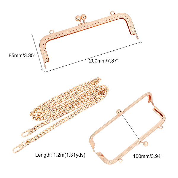 PandaHall DIY Jewelry Kits, Iron Purse Handle Frame for Bag Sewing Craft, Bag Strap Chains, Iron Curb Link Chains, with Swivel Lobster Claw...
PandaHall DIY Jewelry Kits, Iron Purse Handle Frame for Bag Sewing Craft, Bag Strap Chains, Iron Curb Link Chains, with Swivel Lobster Claw...