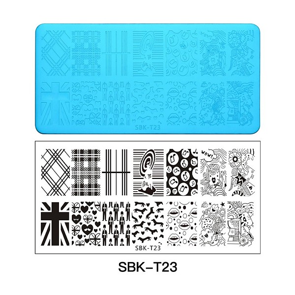 PandaHall Stainless Steel Nail Art Stamping Plates, Nail Image Templates, Rectangle, Mixed Patterns, 120x60x0.5mm Stainless Steel Tartan
PandaHall Stainless Steel Nail Art Stamping Plates, Nail Image Templates, Rectangle, Mixed Patterns, 120x60x0.5mm Stainless Steel Tartan