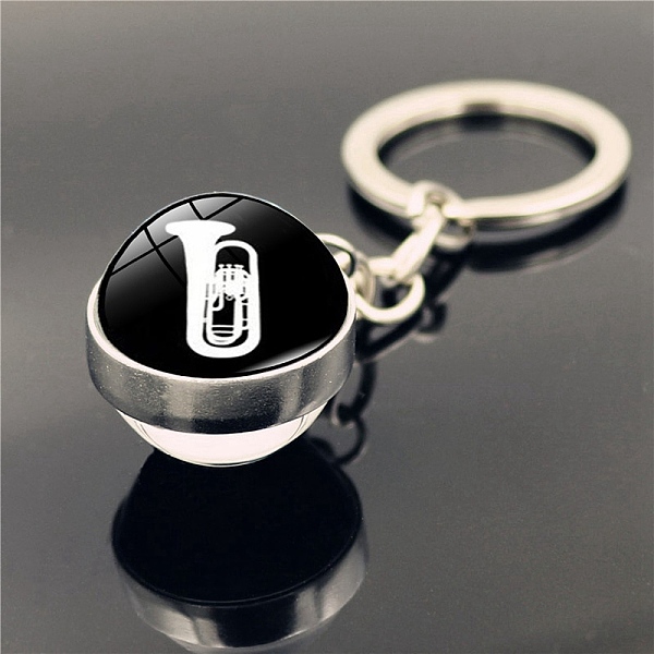 PandaHall Musical Instruments Keychain, with Glass Round Pendants, Black, 8cm Alloy Round Black
PandaHall Musical Instruments Keychain, with Glass Round Pendants, Black, 8cm Alloy Round Black