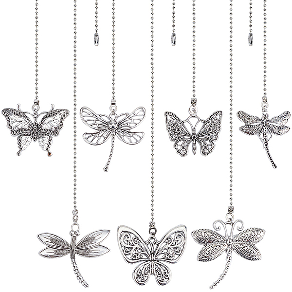 PandaHall Tibetan Style Alloy Rhinestone Ceiling Fan Pull Chain Extenders, Butterfly & Dragonfly Pendant Decoration, with Iron Ball Chains..., Clear
PandaHall Tibetan Style Alloy Rhinestone Ceiling Fan Pull Chain Extenders, Butterfly & Dragonfly Pendant Decoration, with Iron Ball Chains..., Clear