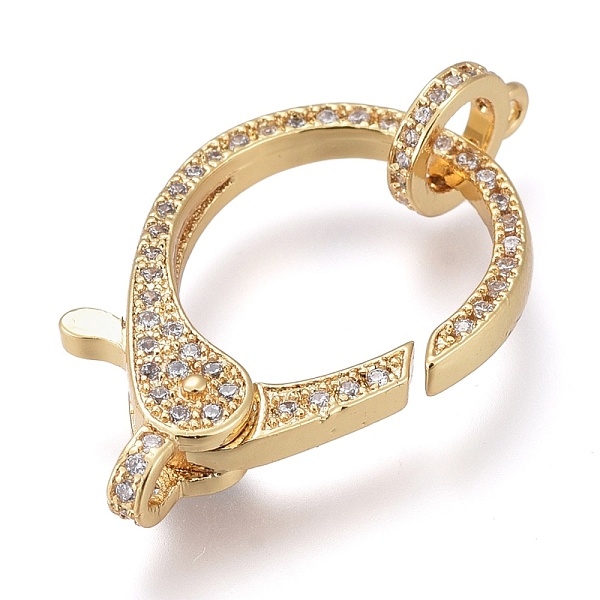 PandaHall Brass Micro Pave Cubic Zirconia Lobster Claw Clasps, with Bail Beads/Tube Bails, Long-Lasting Plated, Clear, Real 18K Gold Plated...
PandaHall Brass Micro Pave Cubic Zirconia Lobster Claw Clasps, with Bail Beads/Tube Bails, Long-Lasting Plated, Clear, Real 18K Gold Plated...
