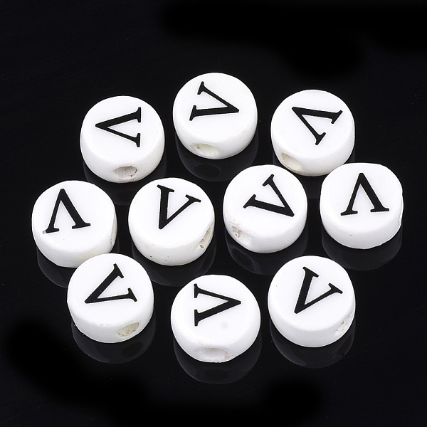 PandaHall Handmade Porcelain Beads, Horizontal Hole, Flat Round with Letter, White, Letter.V, 8~8.5x4.5mm, Hole: 2mm Porcelain Letter V...
PandaHall Handmade Porcelain Beads, Horizontal Hole, Flat Round with Letter, White, Letter.V, 8~8.5x4.5mm, Hole: 2mm Porcelain Letter V...