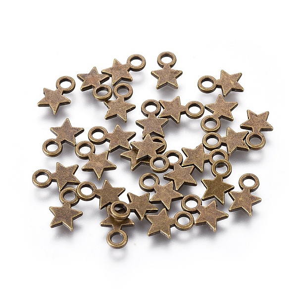 PandaHall Tibetan Style Alloy Charms, Cadmium Free & Lead Free, Star, Antique Bronze, 10x8x2mm, Hole: 2.5mm Alloy Star
PandaHall Tibetan Style Alloy Charms, Cadmium Free & Lead Free, Star, Antique Bronze, 10x8x2mm, Hole: 2.5mm Alloy Star