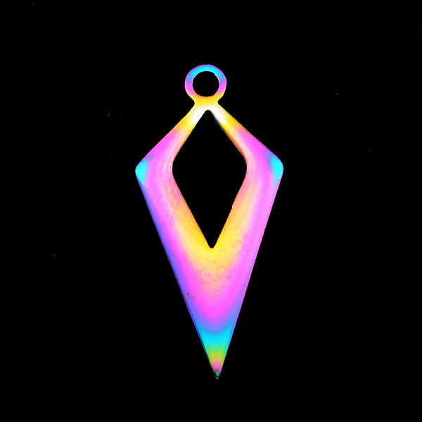 PandaHall Vacuum Plating 201 Stainless Steel Pendants, Laser Cut, Arrow, Rainbow Color, 22x10x1mm, Hole: 1.6mm 201 Stainless Steel Arrow
PandaHall Vacuum Plating 201 Stainless Steel Pendants, Laser Cut, Arrow, Rainbow Color, 22x10x1mm, Hole: 1.6mm 201 Stainless Steel Arrow