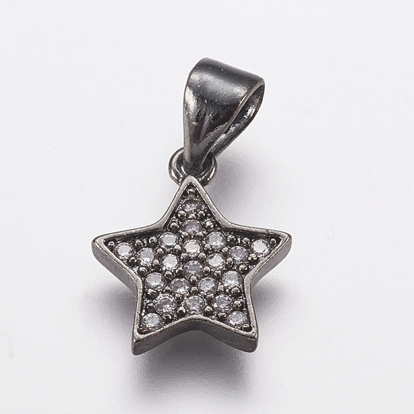 PandaHall Brass Micro Pave Cubic Zirconia Charm, Star, Gunmetal, 11.5x10x2mm, Hole: 2.5x3mm Brass+Cubic Zirconia Star Clear
PandaHall Brass Micro Pave Cubic Zirconia Charm, Star, Gunmetal, 11.5x10x2mm, Hole: 2.5x3mm Brass+Cubic Zirconia Star Clear
