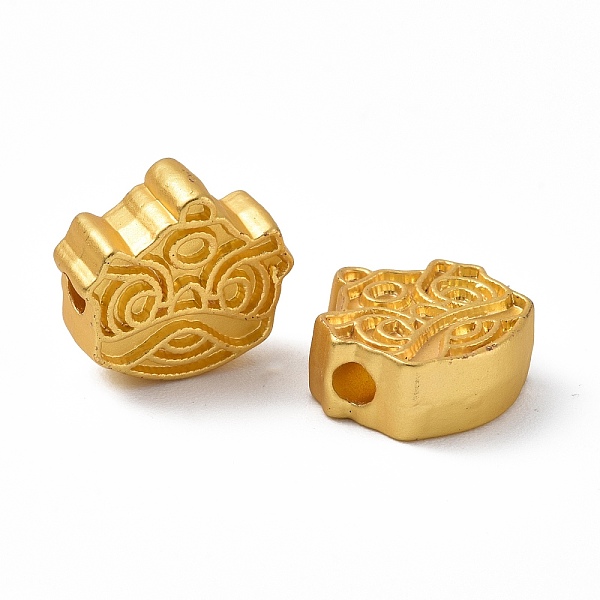 PandaHall Rack Plating Alloy Beads, Cadmium Free & Lead Free & Nickle Free, Lion Dance Head, Matte Gold Color, 11x12x4.5mm, Hole: 2mm Alloy...
PandaHall Rack Plating Alloy Beads, Cadmium Free & Lead Free & Nickle Free, Lion Dance Head, Matte Gold Color, 11x12x4.5mm, Hole: 2mm Alloy...