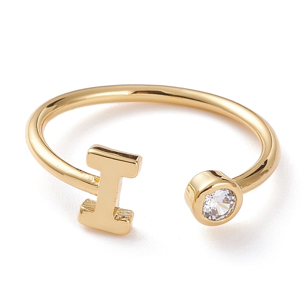 PandaHall Brass Micro Pave Clear Cubic Zirconia Cuff Rings, Open Rings, Long-Lasting Plated, Real 18K Gold Plated, Letter.I, US Size 6...
PandaHall Brass Micro Pave Clear Cubic Zirconia Cuff Rings, Open Rings, Long-Lasting Plated, Real 18K Gold Plated, Letter.I, US Size 6...