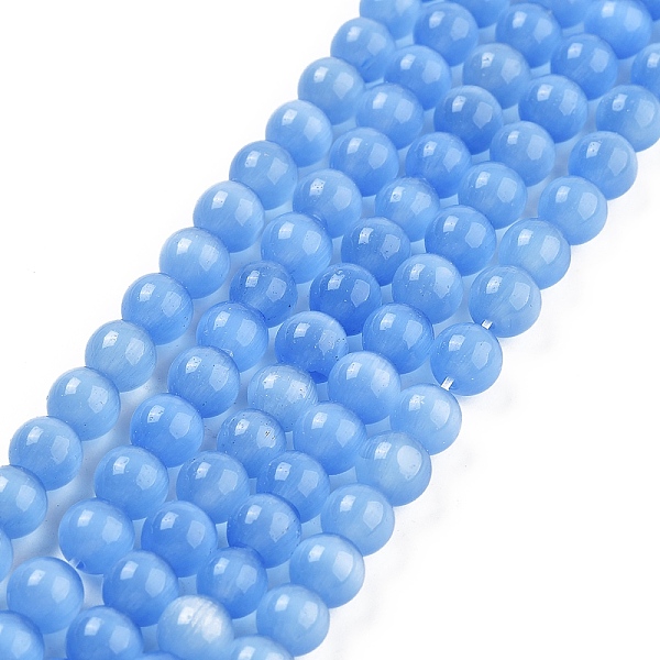 PandaHall Cat Eye Beads Strands, Round, Cornflower Blue, 6mm, Hole: 1mm, about 66pcs/strand, 14 inch Glass Round
PandaHall Cat Eye Beads Strands, Round, Cornflower Blue, 6mm, Hole: 1mm, about 66pcs/strand, 14 inch Glass Round