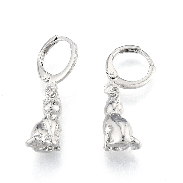 PandaHall Brass Cat Dangle Leverback Earrings for Women, Cadmium Free & Nickel Free & Lead Free, Platinum, 29mm, Pin: 1mm Brass
PandaHall Brass Cat Dangle Leverback Earrings for Women, Cadmium Free & Nickel Free & Lead Free, Platinum, 29mm, Pin: 1mm Brass