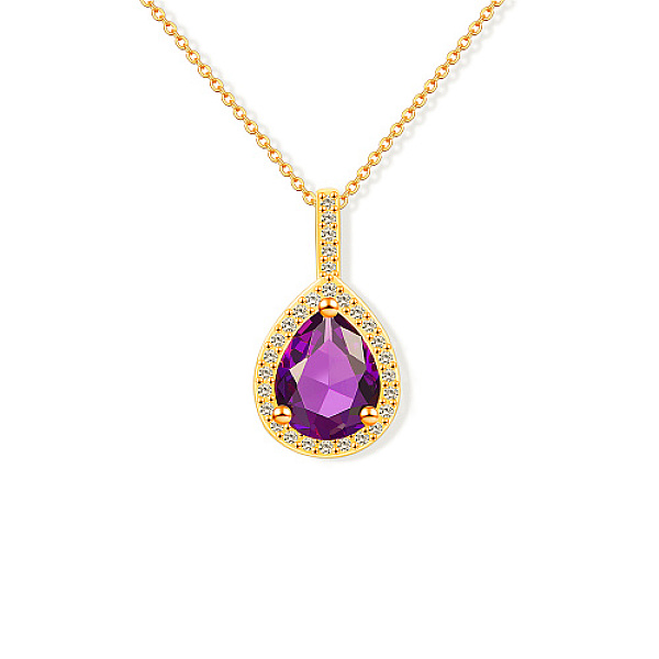 PandaHall Rhinestone Teardrop Pendant Necklace with Stainless Steel Chains, Golden, Teardrop: 21x11mm Rhinestone Teardrop Purple
PandaHall Rhinestone Teardrop Pendant Necklace with Stainless Steel Chains, Golden, Teardrop: 21x11mm Rhinestone Teardrop Purple