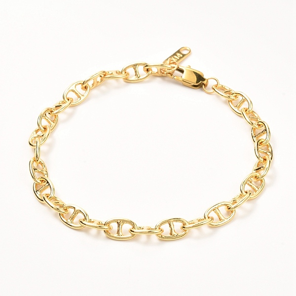 PandaHall Brass Mariner Link Chains Bracelet, with 304 Stainless Steel Findings, Real 18K Gold Plated, 7-5/8 inch(19.5cm) Brass
PandaHall Brass Mariner Link Chains Bracelet, with 304 Stainless Steel Findings, Real 18K Gold Plated, 7-5/8 inch(19.5cm) Brass