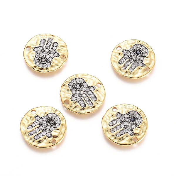 PandaHall Brass Micro Pave Cubic Zirconia Links connectors, Flat Round and Hamsa Hand/Hand of Fatima/Hand of Miriam, Clear, Golden, 18x2mm...
PandaHall Brass Micro Pave Cubic Zirconia Links connectors, Flat Round and Hamsa Hand/Hand of Fatima/Hand of Miriam, Clear, Golden, 18x2mm...