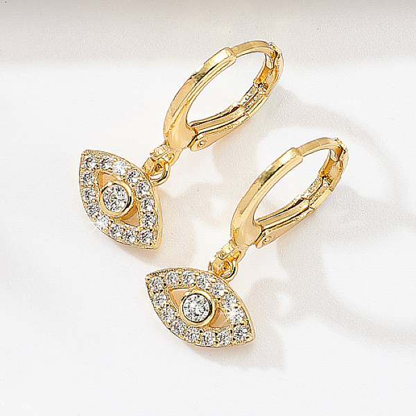 PandaHall Brass Micro Pave Cubic Zirconia Dangle Leverback Earrings for Women, Evil Eye, Real 18K Gold Plated, Eye: 8x10mm Cubic Zirconia..., Clear
PandaHall Brass Micro Pave Cubic Zirconia Dangle Leverback Earrings for Women, Evil Eye, Real 18K Gold Plated, Eye: 8x10mm Cubic Zirconia..., Clear