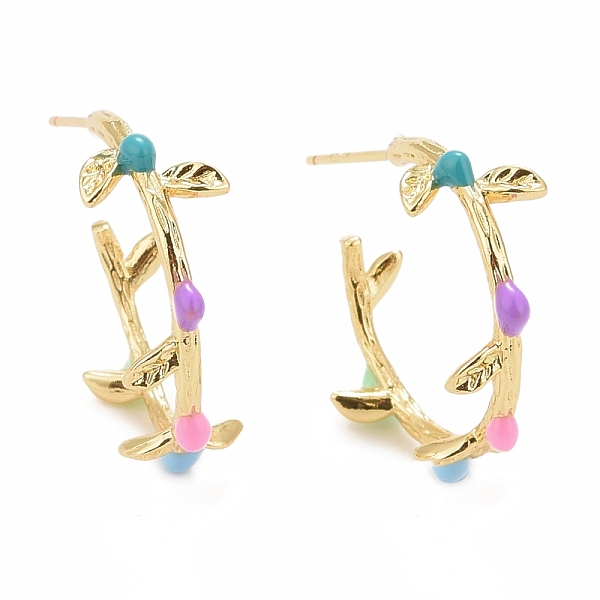 PandaHall Colorful Enamel Branch Wrap Stud Earrings, Rack Plating Brass Half Hoop Earrings for Women, Cadmium Free & Lead Free & Nickle Free...
PandaHall Colorful Enamel Branch Wrap Stud Earrings, Rack Plating Brass Half Hoop Earrings for Women, Cadmium Free & Lead Free & Nickle Free...
