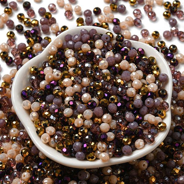 PandaHall Glass Beads, Faceted, Rondelle, Coffee, 4x3mm, Hole: 0.4mm, about 6800pcs/500g Glass Rondelle Brown
PandaHall Glass Beads, Faceted, Rondelle, Coffee, 4x3mm, Hole: 0.4mm, about 6800pcs/500g Glass Rondelle Brown