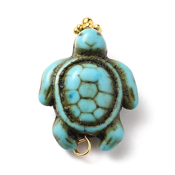 PandaHall Dyed Synthetic Turquoise Pendants, with Alloy Spacer Beads and Golden Brass Ball Head Pins, Tortoise, Turquoise, 22x14.5x7.5mm..., Green
PandaHall Dyed Synthetic Turquoise Pendants, with Alloy Spacer Beads and Golden Brass Ball Head Pins, Tortoise, Turquoise, 22x14.5x7.5mm..., Green