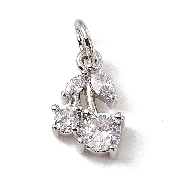 PandaHall Brass Micro Pave Cubic Zirconia Charms, with Jump Rings, Cherry Charms, Platinum, 12x7.5x3mm, Hole: 3.4mm Brass+Cubic Zirconia..., Clear
PandaHall Brass Micro Pave Cubic Zirconia Charms, with Jump Rings, Cherry Charms, Platinum, 12x7.5x3mm, Hole: 3.4mm Brass+Cubic Zirconia..., Clear