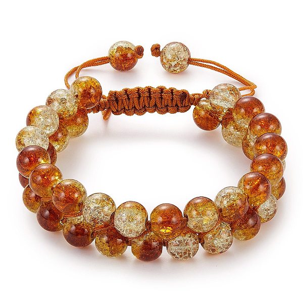 PandaHall Sparkling Round Glass Braided Bead Bracelet, Double Layered Wrap Adjustable Bracelet for Women, Chocolate, Inner Diameter: 2~3-1/8..., Brown
PandaHall Sparkling Round Glass Braided Bead Bracelet, Double Layered Wrap Adjustable Bracelet for Women, Chocolate, Inner Diameter: 2~3-1/8..., Brown