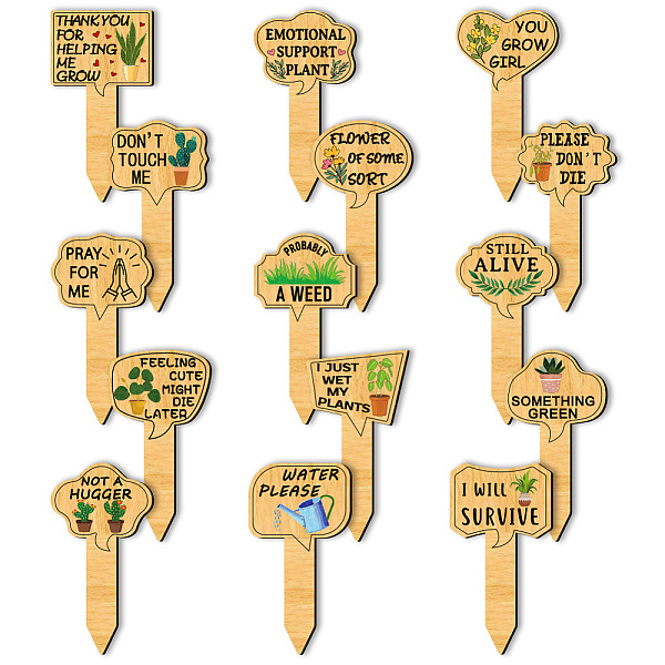 PandaHall 15Pcs 15 Style Wood Plant Labels, for Seed Potting, Herbs, Flowers, Vegetables, Word, 120x63.5x3mm, 1pc/style Wood Word Multicolor
PandaHall 15Pcs 15 Style Wood Plant Labels, for Seed Potting, Herbs, Flowers, Vegetables, Word, 120x63.5x3mm, 1pc/style Wood Word Multicolor