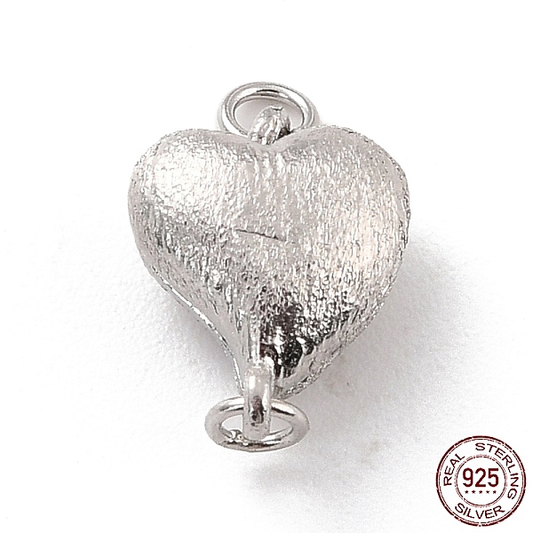 PandaHall Rhodium Plated 925 Sterling Silver Magnetic Clasps, With Jump Rings, Textured Heart, Platinum, 12x9x5mm, Hole: 1.2mm Sterling...
PandaHall Rhodium Plated 925 Sterling Silver Magnetic Clasps, With Jump Rings, Textured Heart, Platinum, 12x9x5mm, Hole: 1.2mm Sterling...