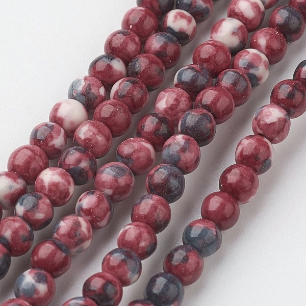 PandaHall Natural White Jade Bead Strands, Round, Dyed, Dark Red, 4mm, Hole: 1mm, about 104pcs/strand, 15.7 inch(400mm) White Jade Round Red
PandaHall Natural White Jade Bead Strands, Round, Dyed, Dark Red, 4mm, Hole: 1mm, about 104pcs/strand, 15.7 inch(400mm) White Jade Round Red