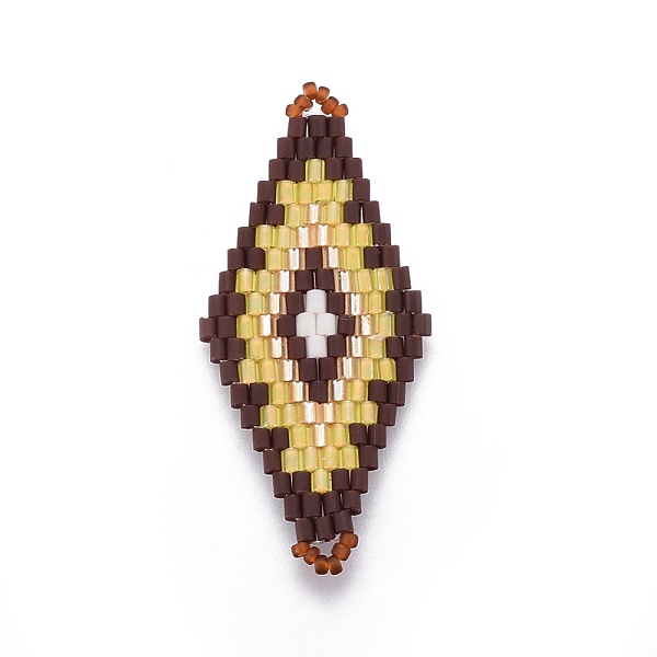 PandaHall MIYUKI & TOHO Handmade Japanese Seed Beads Links, Loom Pattern, Rhombus, Light Khaki, 43~44.1x19.4~20.2x1.6~1.8mm, Hole: 1.6~1.8mm...
PandaHall MIYUKI & TOHO Handmade Japanese Seed Beads Links, Loom Pattern, Rhombus, Light Khaki, 43~44.1x19.4~20.2x1.6~1.8mm, Hole: 1.6~1.8mm...