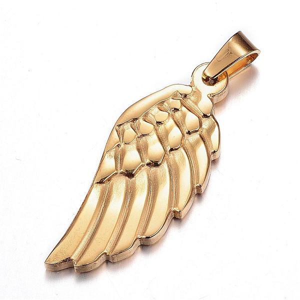 PandaHall 304 Stainless Steel Pendants, Wing, Golden, 35x14x3.5mm, Hole: 4.5x6mm 304 Stainless Steel Wing
PandaHall 304 Stainless Steel Pendants, Wing, Golden, 35x14x3.5mm, Hole: 4.5x6mm 304 Stainless Steel Wing