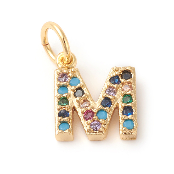 PandaHall Brass Micro Pave Colorful Cubic Zirconia Charms, Golden, Letter.M, 9x8x2mm, Hole: 3mm Brass+Cubic Zirconia Letter
PandaHall Brass Micro Pave Colorful Cubic Zirconia Charms, Golden, Letter.M, 9x8x2mm, Hole: 3mm Brass+Cubic Zirconia Letter