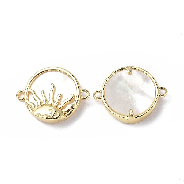 PandaHall Eco-Friendly Rack Plating Brass Connector Charms with White Shell, Long-Lasting Plated, Lead Free & Cadmium Free, Flat Round Links...
PandaHall Eco-Friendly Rack Plating Brass Connector Charms with White Shell, Long-Lasting Plated, Lead Free & Cadmium Free, Flat Round Links...