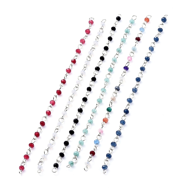 PandaHall Handmade Natural Malaysia Jade Beaded Chains, with Platinum Plated Iron Eye Pin, Unwelded, Mixed Color, Beads: 4x3mm, about 39.37..., Multicolor
PandaHall Handmade Natural Malaysia Jade Beaded Chains, with Platinum Plated Iron Eye Pin, Unwelded, Mixed Color, Beads: 4x3mm, about 39.37..., Multicolor