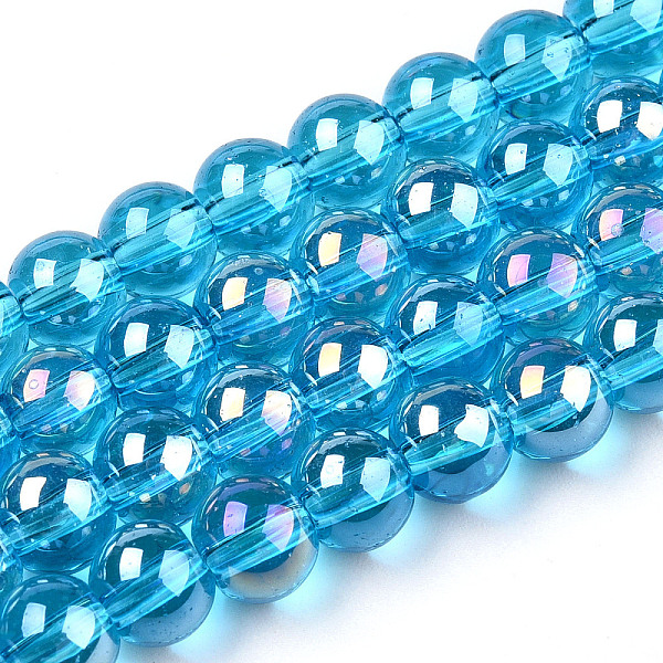PandaHall Electroplate Transparent Glass Beads Strands, AB Color Plated, Round, Deep Sky Blue, 6~6.5mm, Hole: 1.4mm, about 67~70pcs/strand...
PandaHall Electroplate Transparent Glass Beads Strands, AB Color Plated, Round, Deep Sky Blue, 6~6.5mm, Hole: 1.4mm, about 67~70pcs/strand...