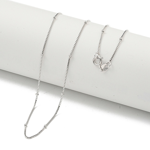 PandaHall 925 Sterling Silver Box Chain Necklaces, Real Platinum Plated, 18.31 inch(46.5cm) Sterling Silver
PandaHall 925 Sterling Silver Box Chain Necklaces, Real Platinum Plated, 18.31 inch(46.5cm) Sterling Silver