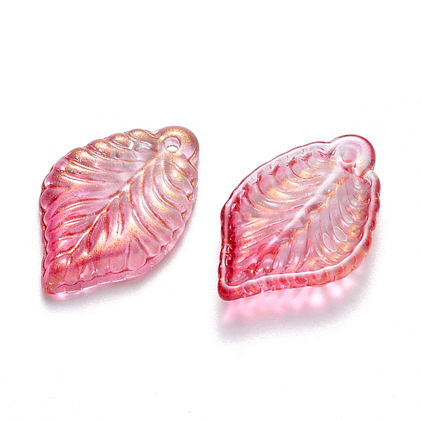 PandaHall Two Tone Transparent Spray Painted Glass Pendants, with Glitter Powder, Leaf, Camellia, 22.5x14.5x3.5mm, Hole: 1.2mm Glass Leaf..., Pink
PandaHall Two Tone Transparent Spray Painted Glass Pendants, with Glitter Powder, Leaf, Camellia, 22.5x14.5x3.5mm, Hole: 1.2mm Glass Leaf..., Pink