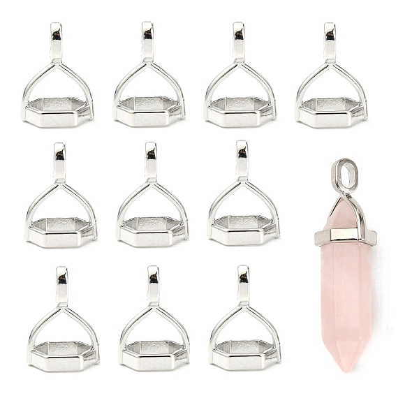 PandaHall Brass Pendant Hexagon Bead Cap Bails, for Point Gemstone Pendant Making, Platinum, 15.5x12mm, Hole: 2.5x4mm, 8x10mm inner diameter...
PandaHall Brass Pendant Hexagon Bead Cap Bails, for Point Gemstone Pendant Making, Platinum, 15.5x12mm, Hole: 2.5x4mm, 8x10mm inner diameter...
