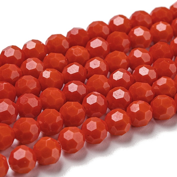 PandaHall Opaque Glass Beads Stands, Faceted(32 Facets), Round, Red, 6mm, Hole: 1mm, about 98pcs/strand, 20.47''(52cm) Glass Round Red
PandaHall Opaque Glass Beads Stands, Faceted(32 Facets), Round, Red, 6mm, Hole: 1mm, about 98pcs/strand, 20.47''(52cm) Glass Round Red