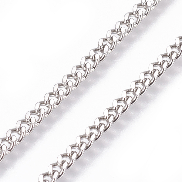 PandaHall 304 Stainless Steel Curb Chains, Twisted Chains, Unwelded, Stainless Steel Color, 2.7mm, Links: 3.8x2.7x0.8mm 304 Stainless Steel
PandaHall 304 Stainless Steel Curb Chains, Twisted Chains, Unwelded, Stainless Steel Color, 2.7mm, Links: 3.8x2.7x0.8mm 304 Stainless Steel