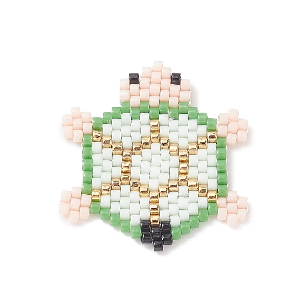 PandaHall Handmade Loom Pattern Seed Beads, Tortoise Charms, Honeydew, 27x25x2mm, Hole: 0.8mm Glass Tortoise Green
PandaHall Handmade Loom Pattern Seed Beads, Tortoise Charms, Honeydew, 27x25x2mm, Hole: 0.8mm Glass Tortoise Green