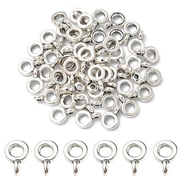 PandaHall Tibetan Style Alloy Tube Bails, Rondelle, Antique Silver, 6.5x2mm, Hole: 2mm, Inner Diameter: 3mm Alloy Rondelle
PandaHall Tibetan Style Alloy Tube Bails, Rondelle, Antique Silver, 6.5x2mm, Hole: 2mm, Inner Diameter: 3mm Alloy Rondelle