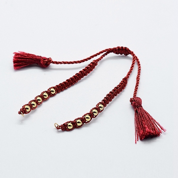 PandaHall Braided Nylon Cord for DIY Bracelet Making, with 304 Stainless Steel Findings, Dark Red, 6 inch~6-3/4 inch(150~170mm)x1~5x1~2mm...
PandaHall Braided Nylon Cord for DIY Bracelet Making, with 304 Stainless Steel Findings, Dark Red, 6 inch~6-3/4 inch(150~170mm)x1~5x1~2mm...