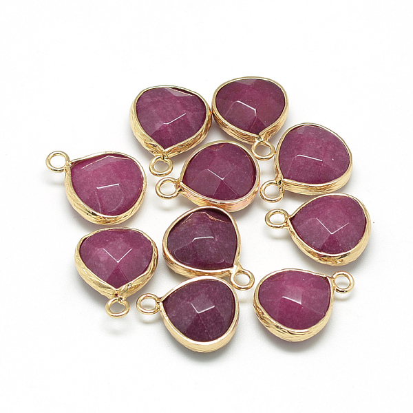 PandaHall Natural White Jade Pendants, with Nickel Free Brass Findings, Faceted, Dyed, teardrop, Golden, Old Rose, 17.5x13.5x6.5mm, Hole..., Purple
PandaHall Natural White Jade Pendants, with Nickel Free Brass Findings, Faceted, Dyed, teardrop, Golden, Old Rose, 17.5x13.5x6.5mm, Hole..., Purple
