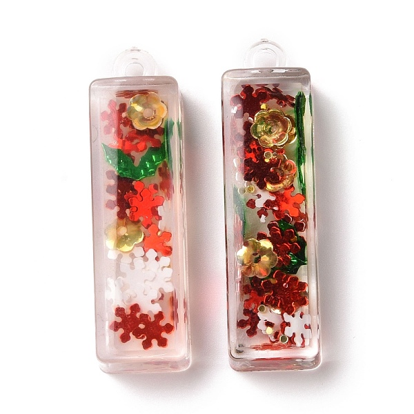 PandaHall Transparent Acrylic Pendants, with Pailette/Sequins Inside, Cuboid, Colorful, 40x11x8mm, Hole: 2.5mm Acrylic Cuboid
PandaHall Transparent Acrylic Pendants, with Pailette/Sequins Inside, Cuboid, Colorful, 40x11x8mm, Hole: 2.5mm Acrylic Cuboid
