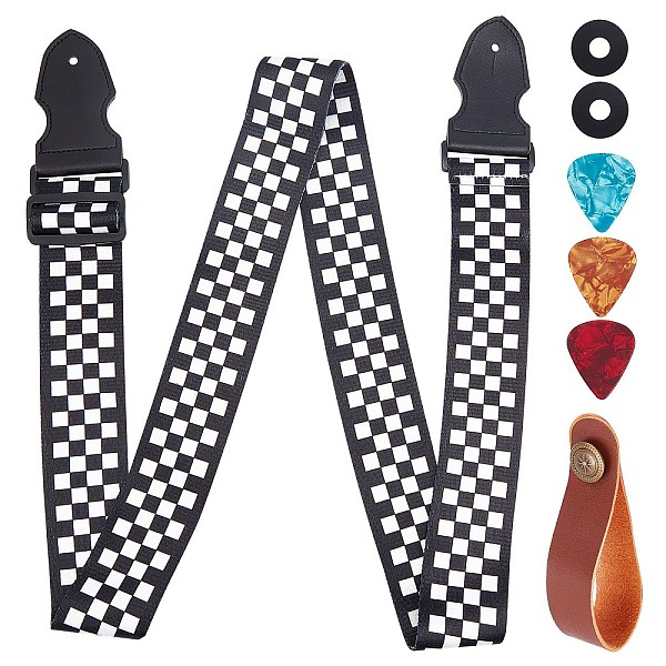 PandaHall Gorgecraft 1 Set Guitar Accessory Set, with Polyester & PU Leather Strap, Microfiber & Iron Neck Strap, Silicone Strap Buckle..., Black
PandaHall Gorgecraft 1 Set Guitar Accessory Set, with Polyester & PU Leather Strap, Microfiber & Iron Neck Strap, Silicone Strap Buckle..., Black
